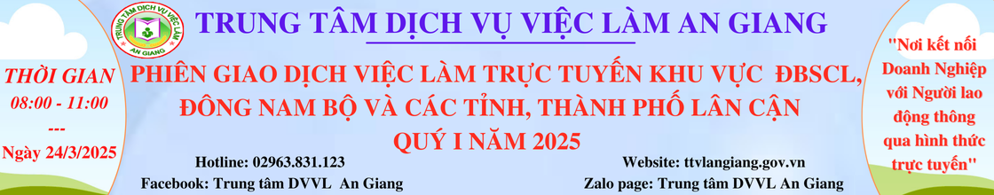 Phiên Giao dịch việc làm trực tuyến khu vực Đồng bằng sông Cửu Long, Đông Nam bộ và các tỉnh, thành phố lân cận quý I năm 2025